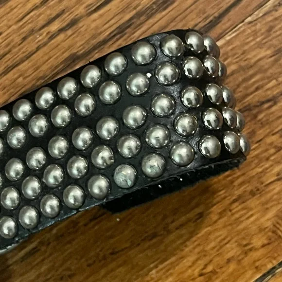 Studded boot strap belt harness studs black I’m pretty sure it’s leather - Picture 5 of 10